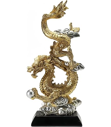 Amazon.co.jp: 龍鳳 置物1対 2個セット(銅製) ＜ 風水グッズ 開運